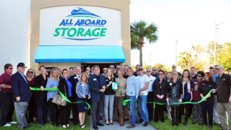 Ribbon cutting at the All Aboard Storage Grand Opening in Granada.